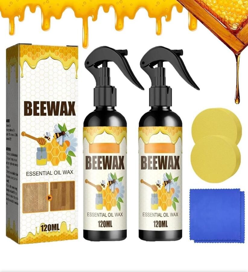 Bijenwas Spray (2 stuks). Bijenwas polish spray. Bijenwas beschermspray. Bijenwas onderhoudsspray. Bijenwas impregneerspray. Bijenwas verzorgingsspray. (2 stuks)