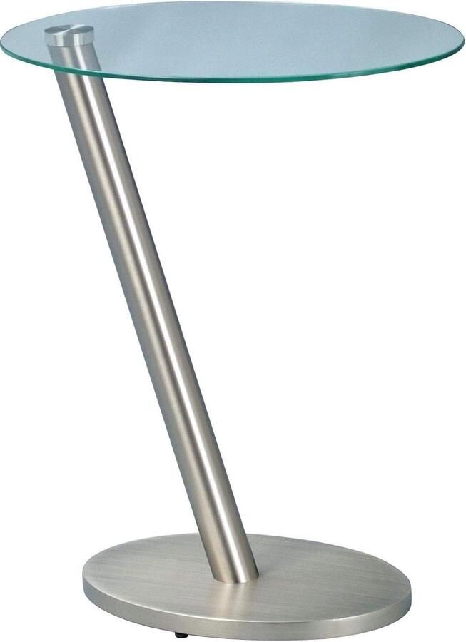 Bijzettafel 40 x 48 x 30 cm metaal roestvrij stalen look moderne stijl Bijzettafel