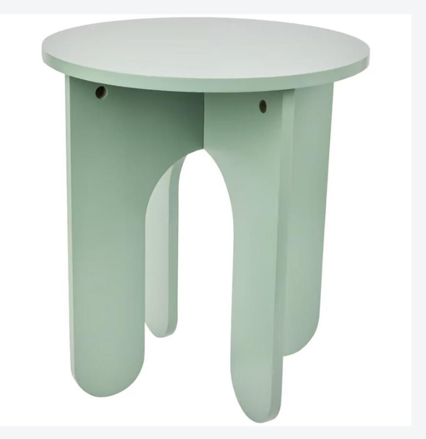 Bijzettafel 40x40x45 cm Rond Groen FSC -gecertificeerd hout