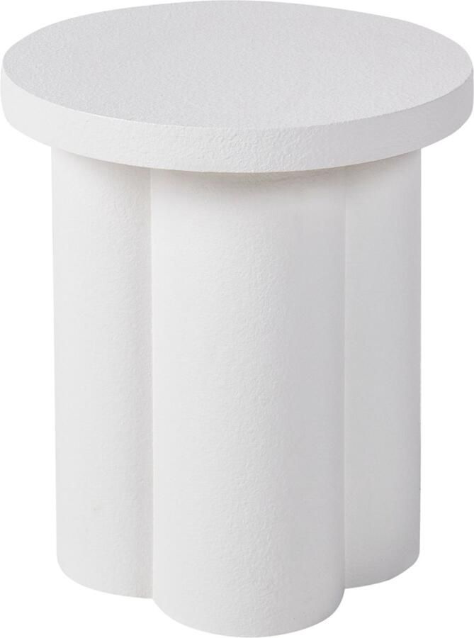 Beliani ADEL Bijzettafel Wit MDF