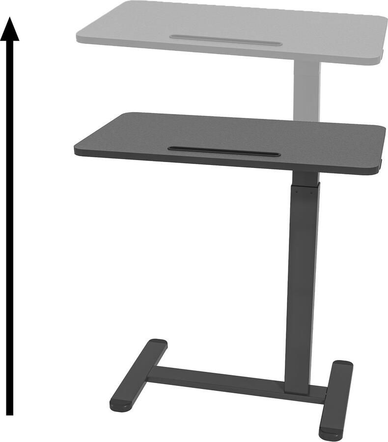 Bijzettafel – Bedtafel – Laptophouder Sta Zit Bureau – Presentatiemeubel – Ergonomische Tafel met Draaiknop Verstelling – Multifunctioneel en Ruimtebesparend Ontwerp