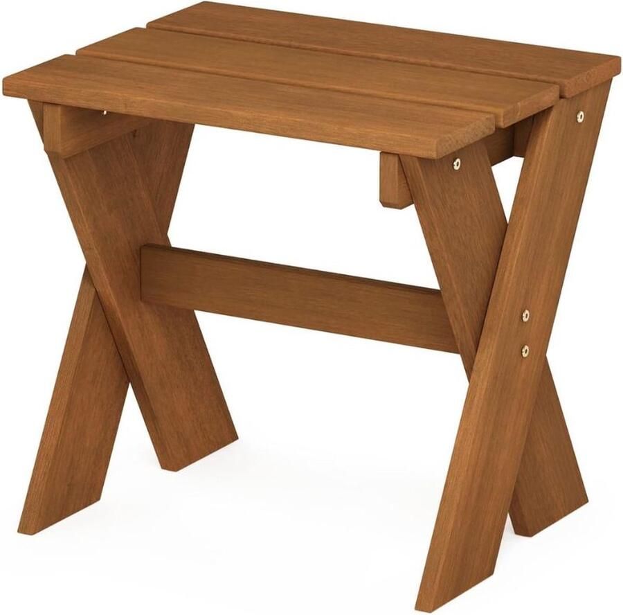 Bijzettafel bloemenstandaard Meranti hout naturel