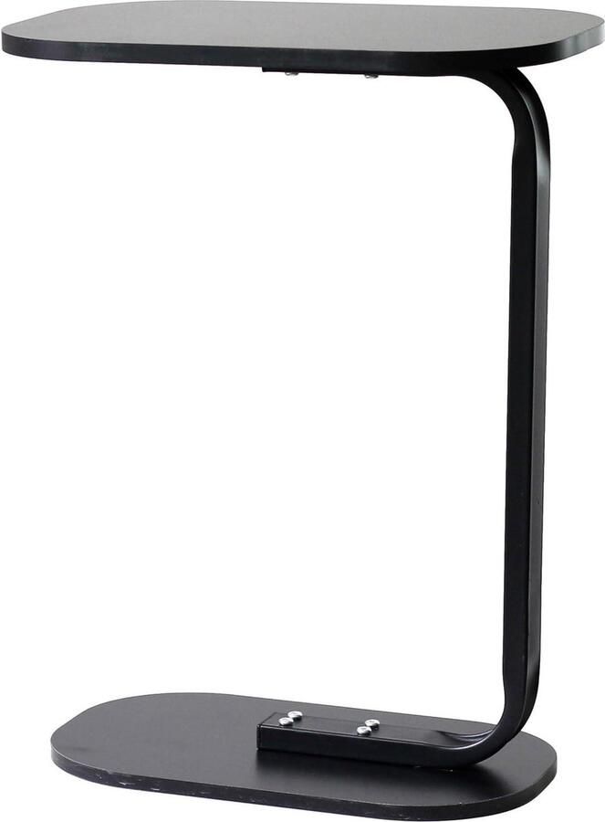 Bijzettafel C-vormig Mat Zwart Premium Salontafel TV Diner Sofa Tafel Woonkamer Eindtafel Bijzettafel