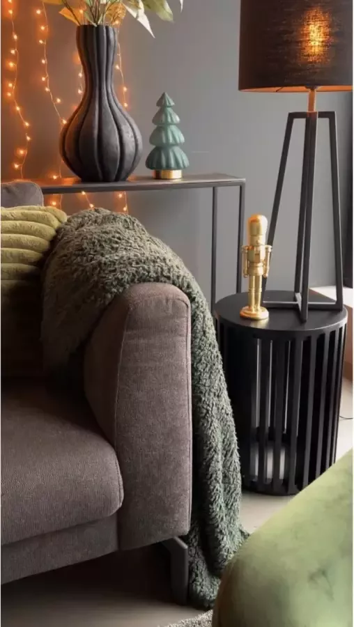 Woonexpress Bijzettafel Capelle Zwart Hout Zwart 48x35x35cm (hxbxd)