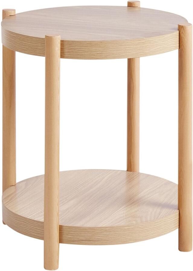 Beliani CONNELL Bijzettafel Lichthout MDF