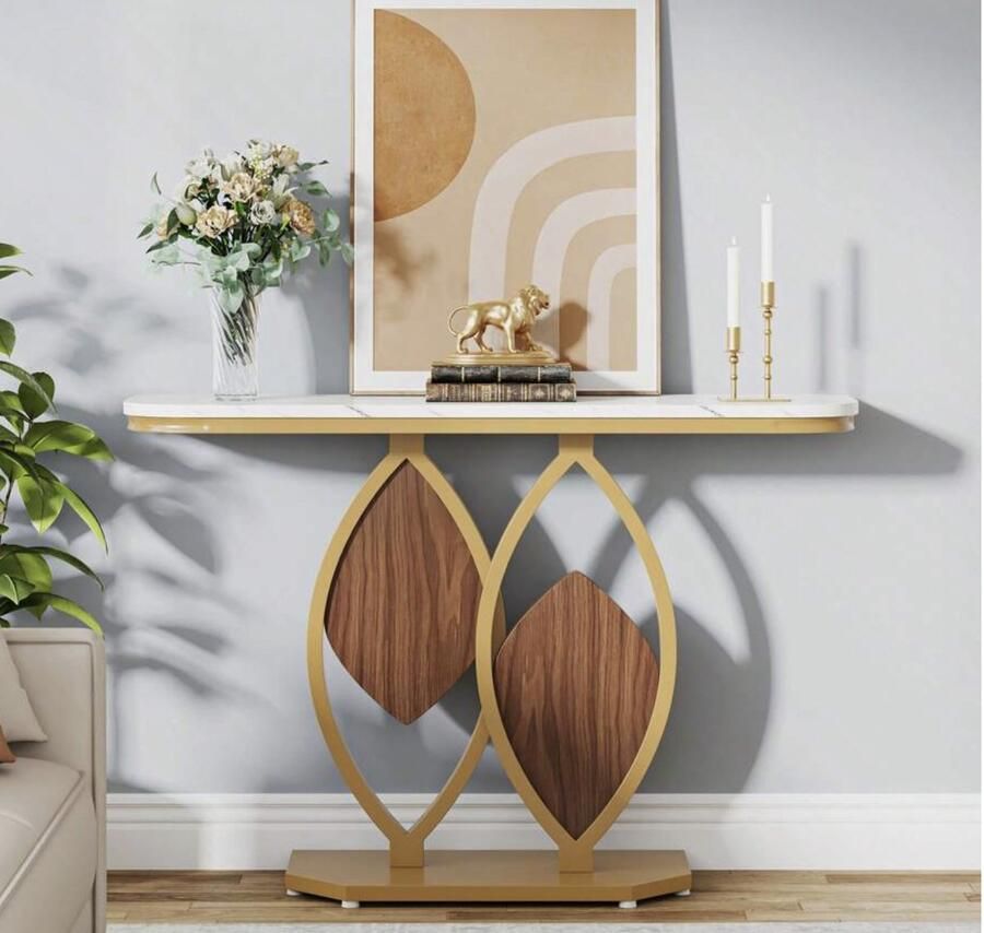 Bijzettafel Decoratie Goud Marmer