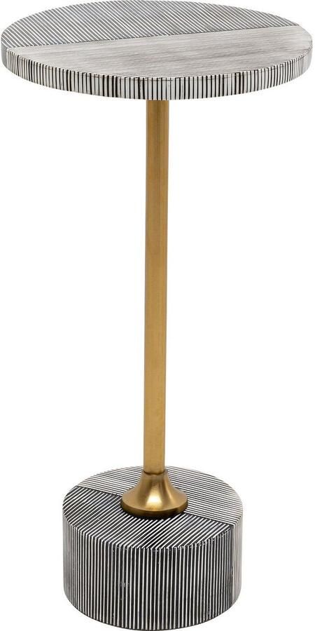 Kare Design Bijzettafel Domero Double Ø25cm zwart en wit