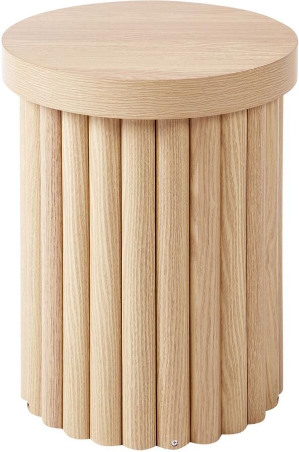 Beliani GENOLA Bijzettafel Lichthout MDF