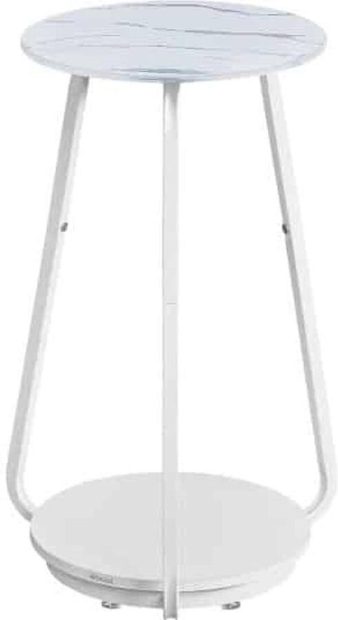 ZAZA Home Bijzettafel LuxHome Glazen blad Marmerwit