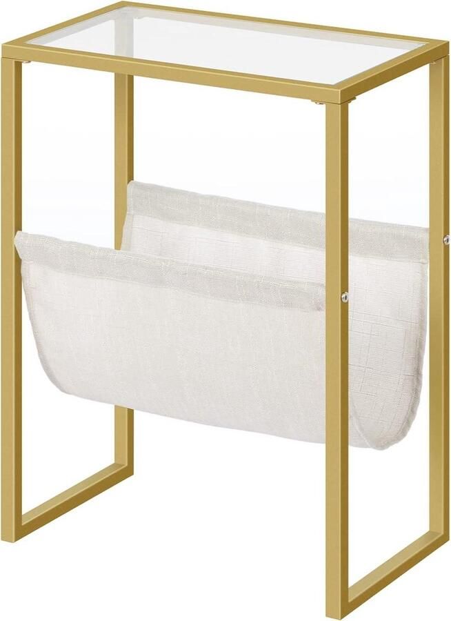 Bijzettafel Gouden Kleine Tafel Snacktafel Sofa Eindtafel Stoffen Tijdschrift Houder Nachtkastje Kleine Ruimten Slaapkamer Woonkamer