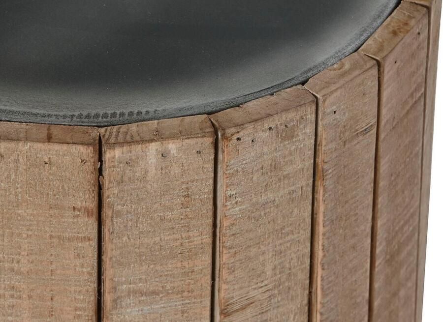 Bijzettafel Home ESPRIT Natuurlijk Spar Hout MDF 36 x 36 x 45 cm