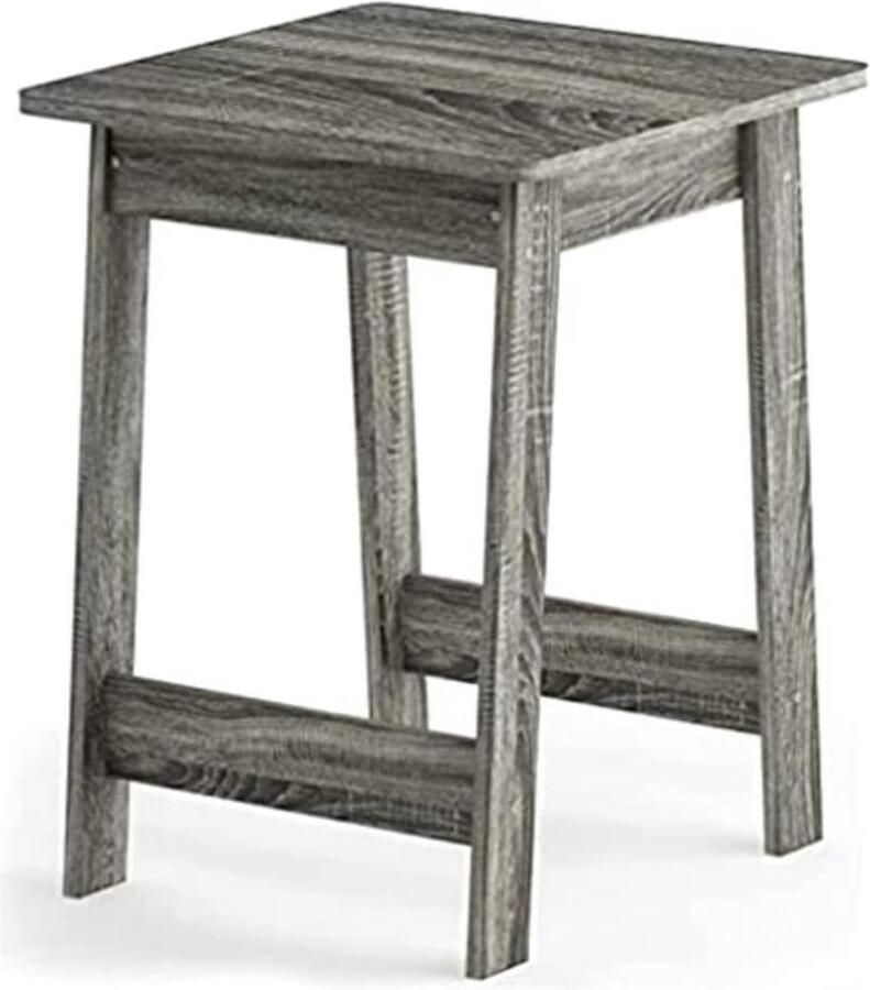 Bijzettafel hout Frans eikengrijs 395 x 415 x 5029 cm Moderne stijl Furinno bijzettafel buiten