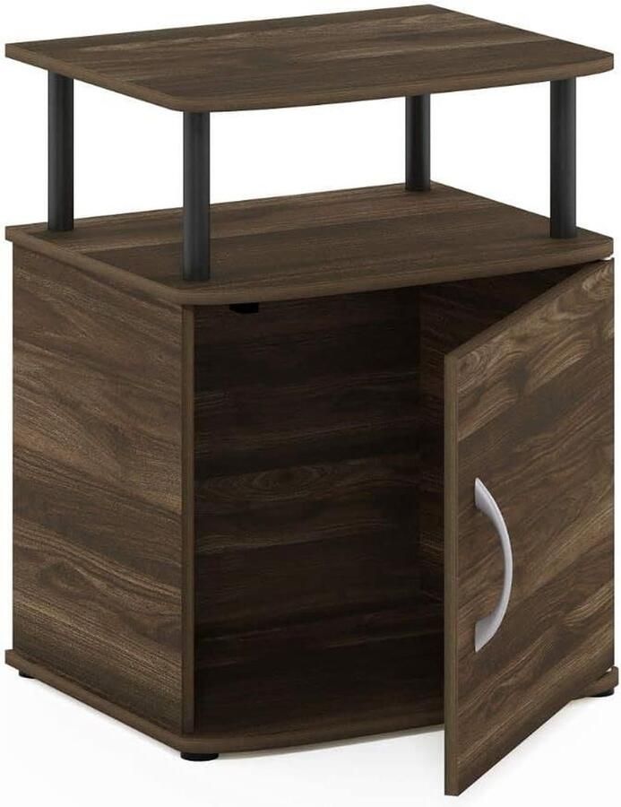 Utility Design bijzettafel nachtkastje Columbia walnoot zwart 48 (B) x 61 2 (H) x 39 4 (D) cm