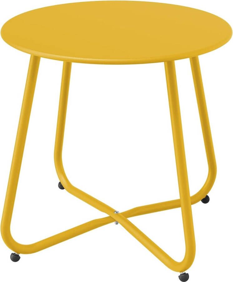 Bijzettafel kleine banktafel lichtgewicht stabiel eenvoudig te monteren ronde salontafel ideaal voor buiten woonkamer slaapkamer kantoor