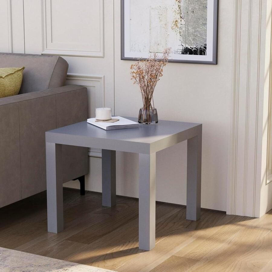 Beeston Bijzettafel Lichtgewicht Kleine Woonkamer Tafel Grijs Houten Meubel Opvouwbaar Nordic Stijl Waterdicht