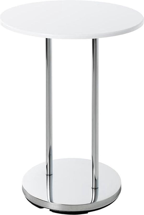 Bijzettafel MDF chroomwit Ø 40 x H 55 cm Moderne HAKU Möbel design
