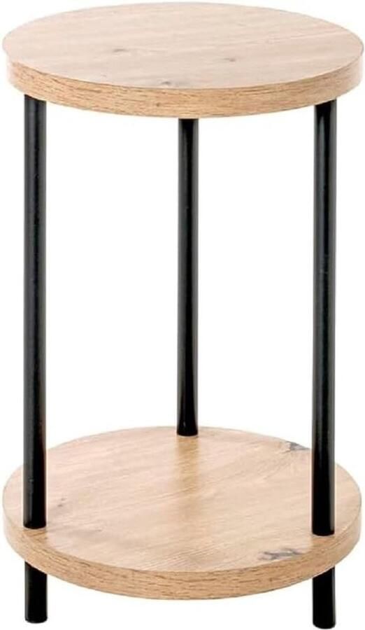 Bijzettafel MDF eiken zwart Ø 30 x H 50 cm Moderne HAKU Möbel design