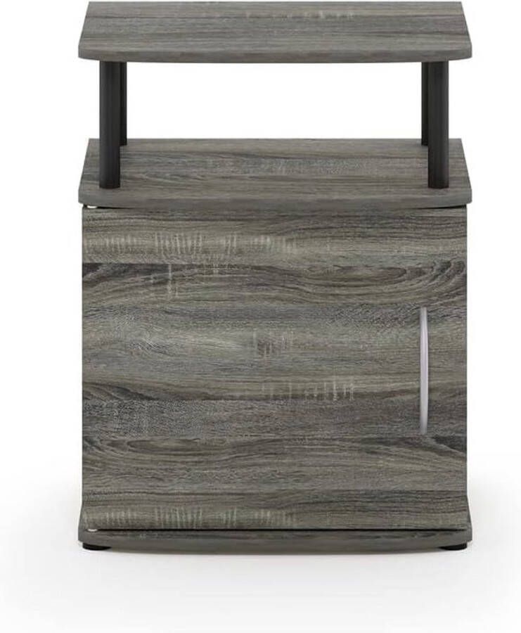 Bijzettafel nachtkastje Frans eiken zwart 48 (B) x 61 2 (H) x 39 4 (D) cm