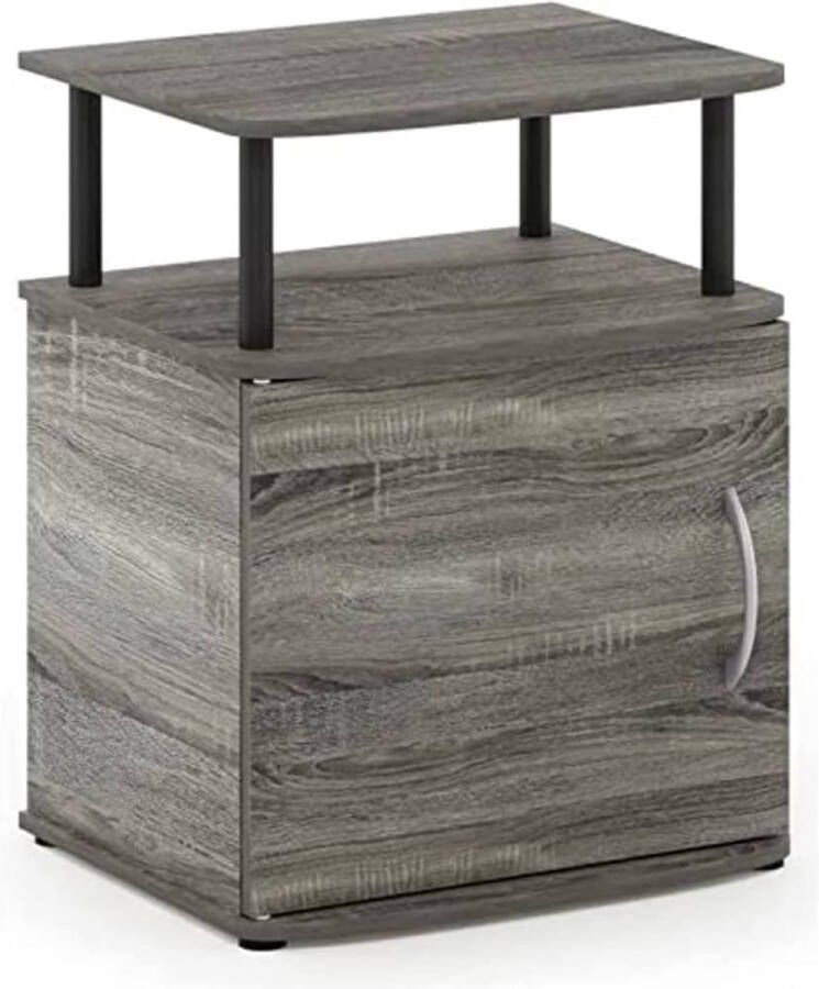 Bijzettafel nachtkastje Frans eiken zwart 48 (B) x 61 2 (H) x 39 4 (D) cm