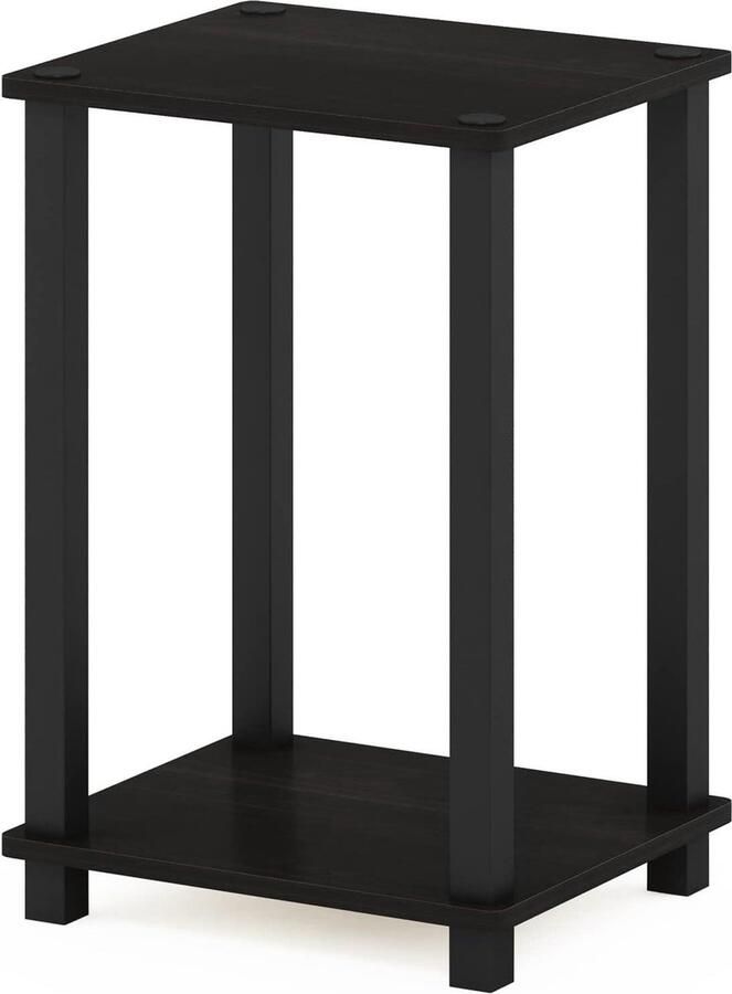 Bijzettafel Nachtkastje Klein Ontworpen Hout Espresso-Zwart 1-Pack