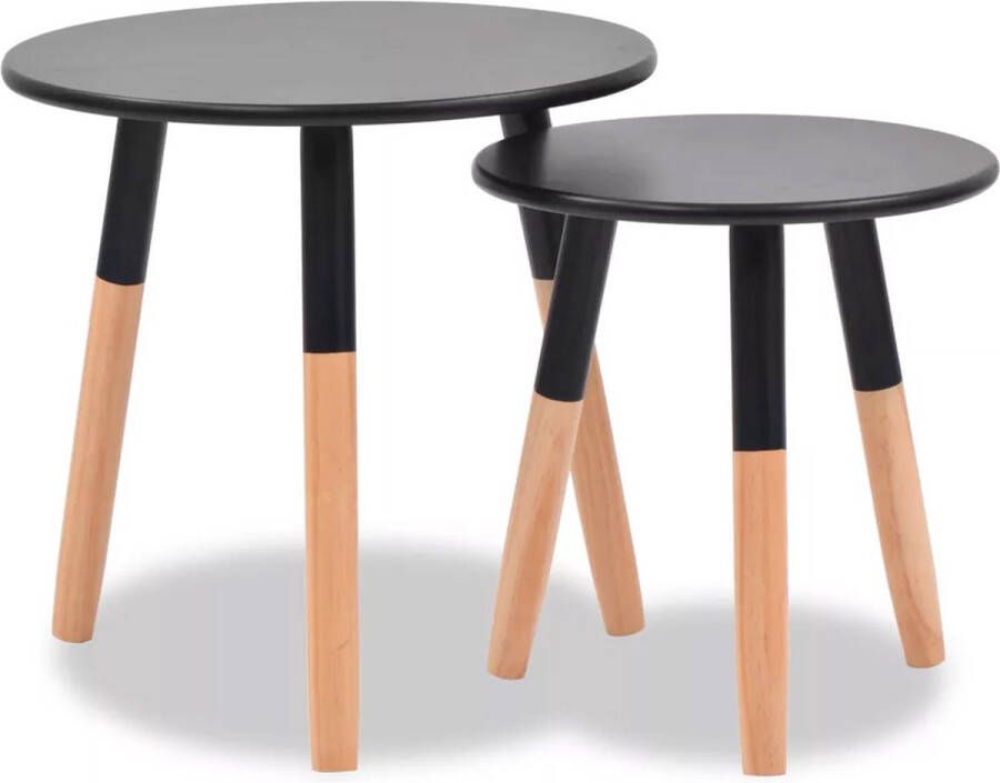 Eunoia Bijzettafel Set Sedilo Zwart 2 Stuks