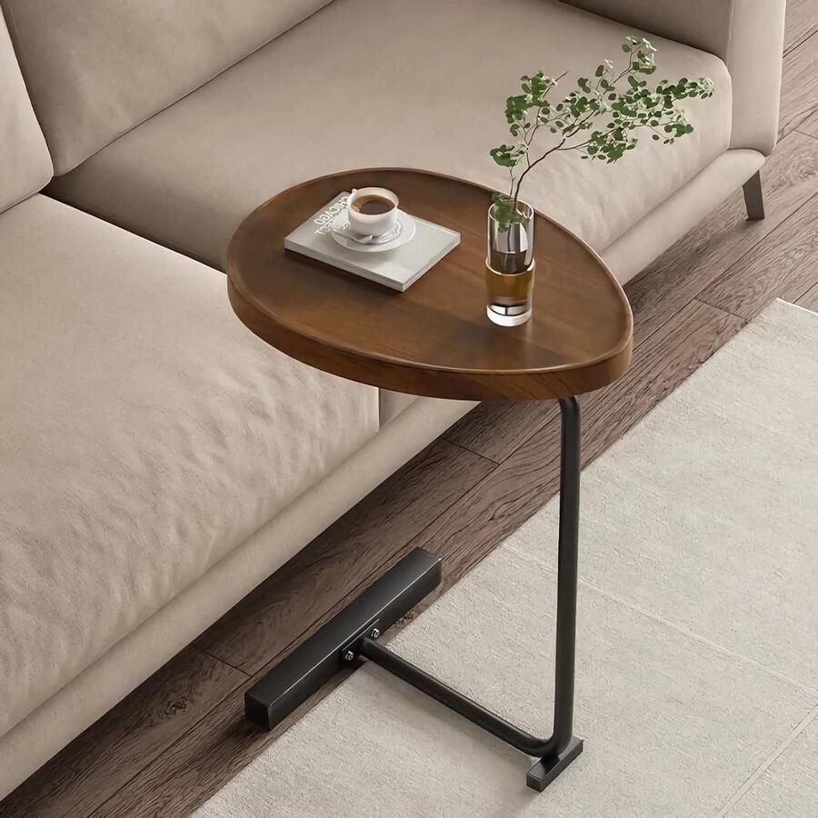 Bijzettafel Sofa C-vormig nachtkastje voor bank woonkamer slaapkamer kantoor snack 45x30x62cm