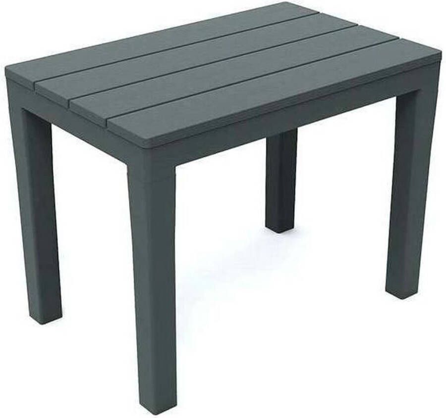 Pro Garden Tuin bijzettafeltje antraciet kunststof 60 x 39 x 45 cm koffietafel tuinset tafeltje - Foto 2
