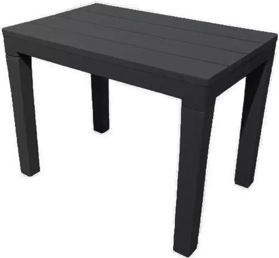 Pro Garden Tuin bijzettafeltje antraciet kunststof 60 x 39 x 45 cm koffietafel tuinset tafeltje