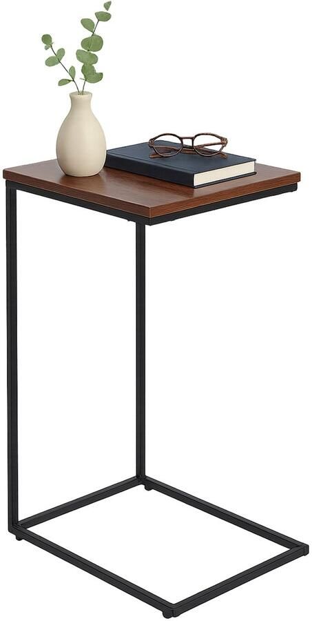 Bijzettafel u-vorm 61 x 45 x 30 cm onder bank industrieel