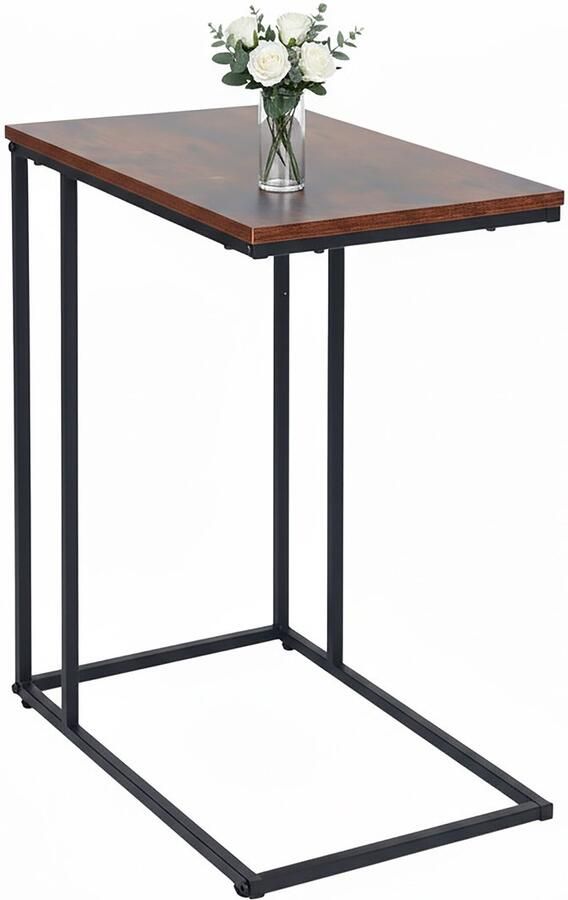 Bijzettafel u-vorm 64 x 50 x 35 cm onder bank industrieel