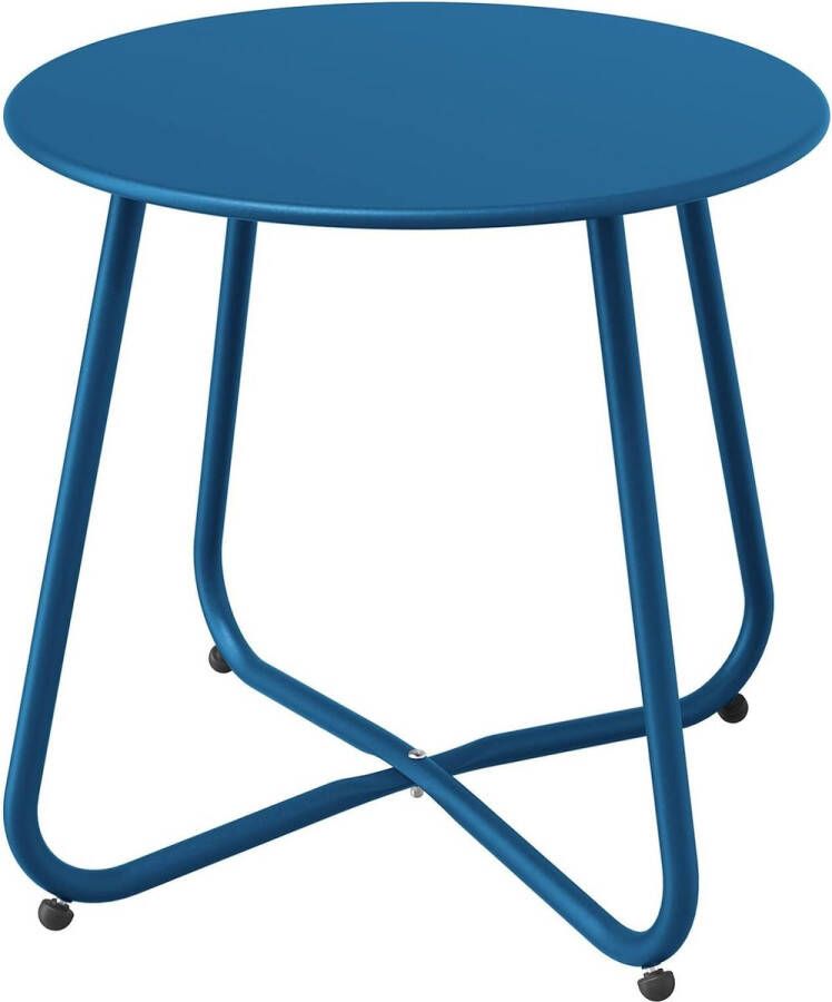 Bijzettafel verschillende kleuren koffietafel licht stabiel eenvoudige montage kleine banktafel ideaal voor buiten woonkamer slaapkamer kantoor (pauwenblauw)