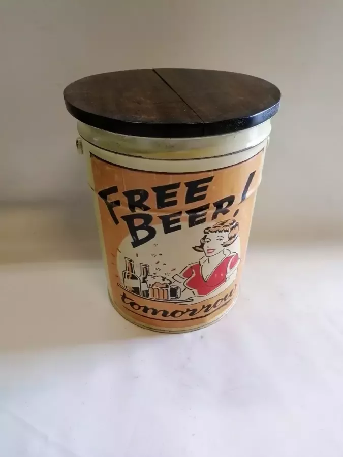 Bijzettafel vintage metaal free beer tomorrow tafel retro planttafel opbergdoos