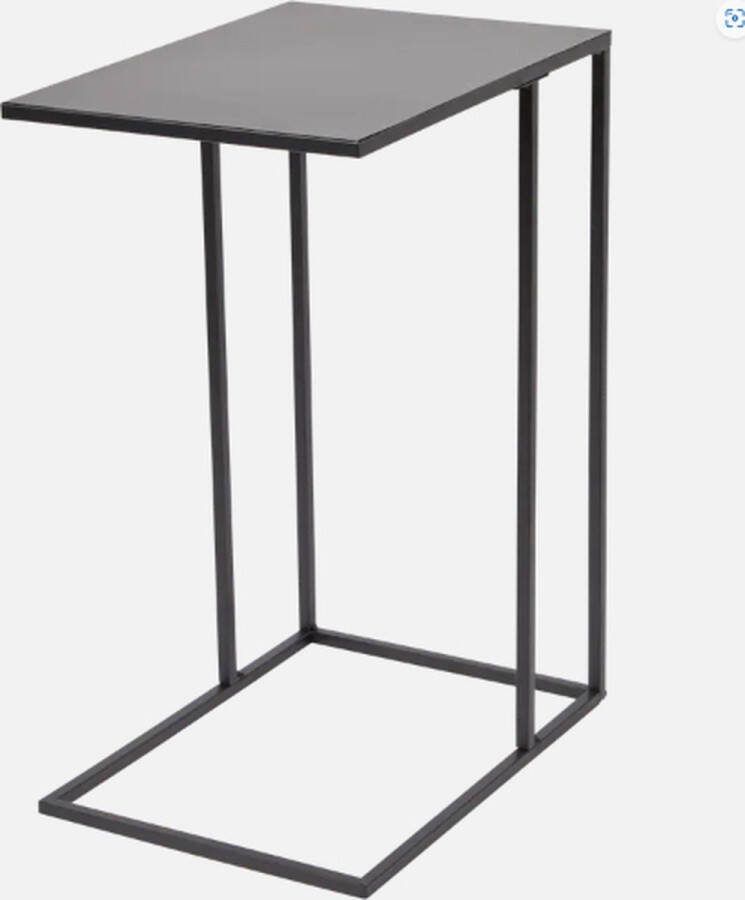 Bijzettafel Zwart Rechthoek Metaal 40 x 30 x 58 cm - Foto 1