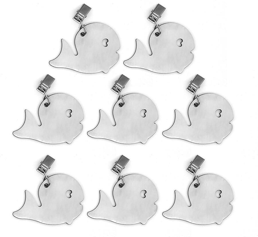 Binnan 8-delige tafelkleedgewichten voor buiten roestvrijstalen tafelkleedhouderset tafelkleedclips tafelkleedhouder voor binnen en buiten restaurant café