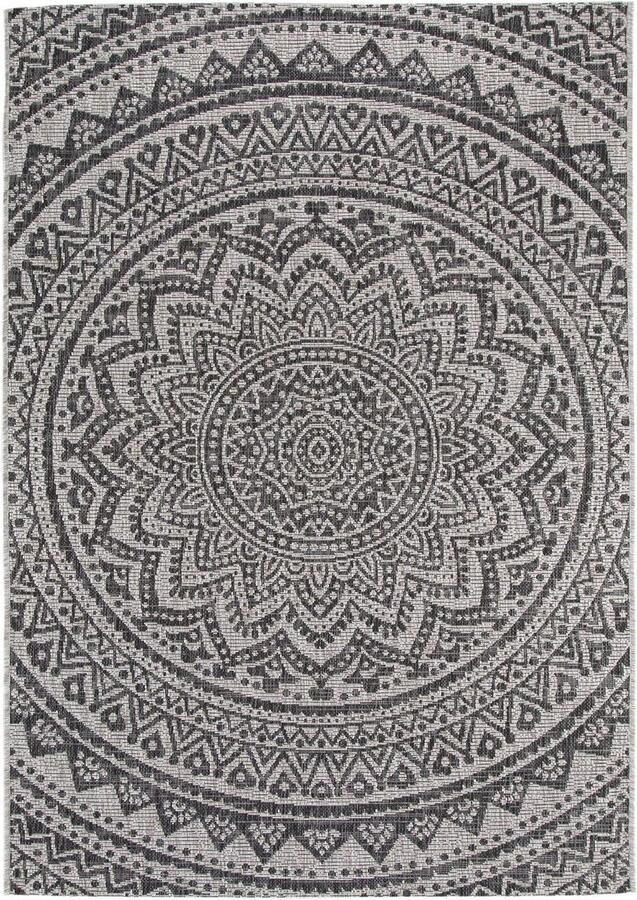 Binnen en buiten tapijt Cleo beige bruin 80x150 cm voor balkon en tuin