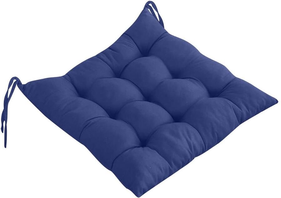Binnen- en buitentuin terras thuiskantoor stoel zitkussen studentenzitkussen comfortabele eetkamerstoel zitkussen kraamzitkussen kantoor hangend blauw geschikt blauw 40 x 40 cm