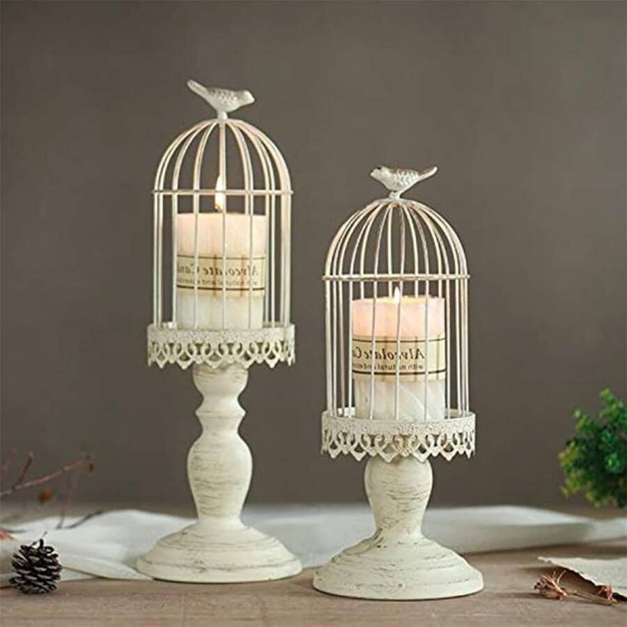 Zhs Birdcage kandelaar vintage kaarsenstokhouders bruiloft kaars centerpieces voor tafels ijzeren kandelaarhouder Home Decor S + L
