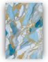 Blauwe marmer met goud 100x150 cm Canvas Wandplank goud Abstracte schilderijen Schilderij goud Decoratie kantoor Decoratie goud woonaccessoires Wandpaneel marmer Canvas abstract blauw - Thumbnail 2