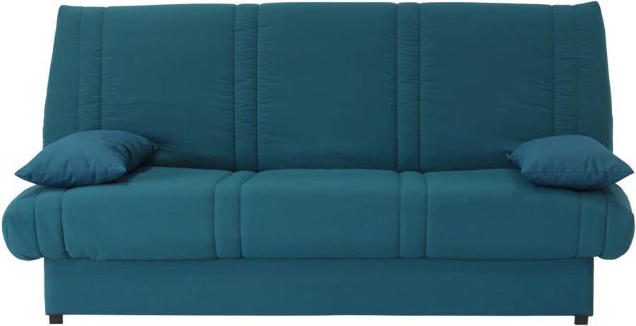 Blauwe slaapbank met opbergruimte en vouwmechanisme 100% katoen FARWEST II L 193 cm x H 95 cm x D 95 cm - Foto 3