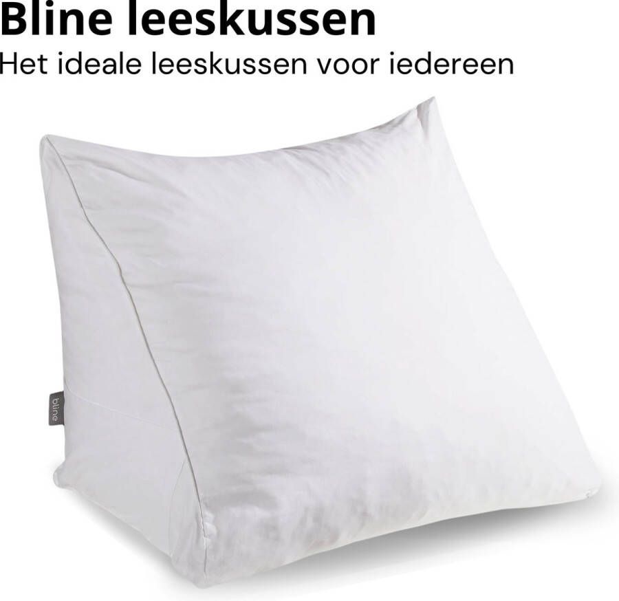 Bline Leeskussen – Ergonomisch Leeskussen voor in Bed – Traagschuim – Bookseat – Zitkussen – Ondersteuning bij Lezen – Met Zijvak - Foto 2