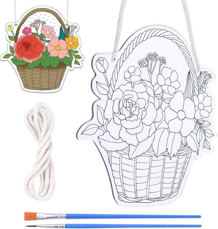 Bloem Schilderen DIY Kit Acryl Opknoping Hanger Gepersonaliseerde Bureau Plaatsing Ornament Muur Decor Venster Art Schilderen Ambachten Handgemaakte Voor thuis en hobby