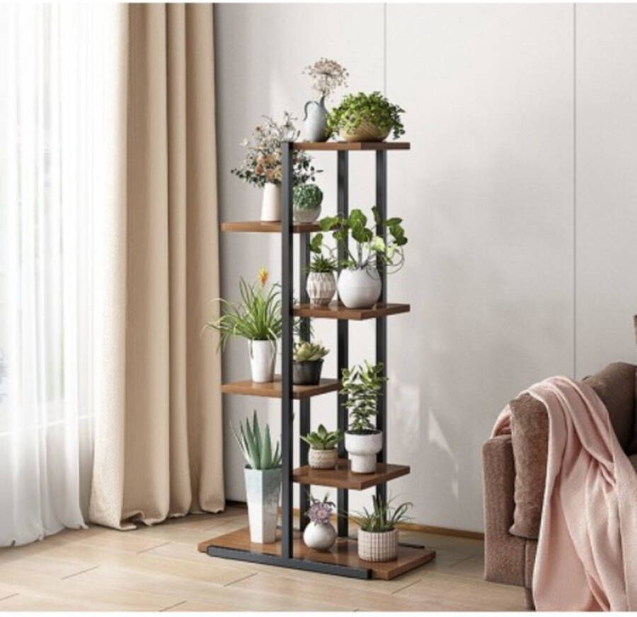 Vida xl Kindertijdschriftenrek 71x30x114 cm bewerkt hout bruineiken - Foto 5