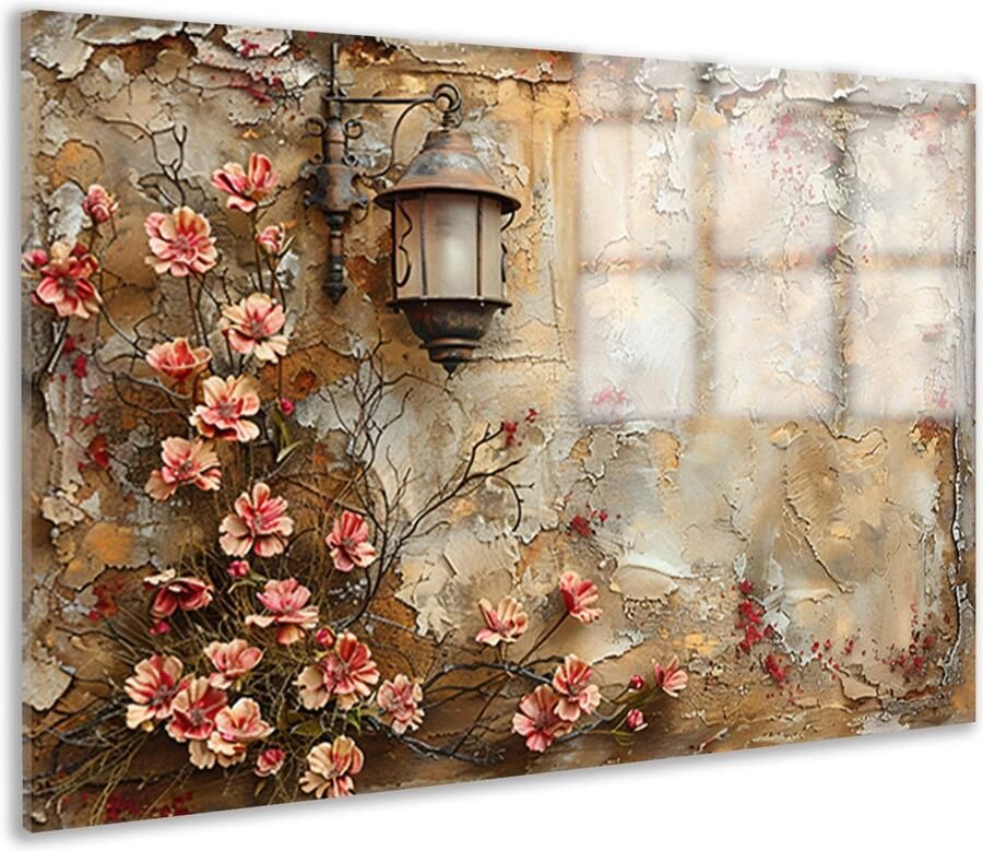 Bloemen schilderijen Natuur schilderij op glas Schilderij op glas Lamp Wanddecoratie kinderkamer Schilderij plexiglas Schilderijen & posters acrylglas 120x80 cm