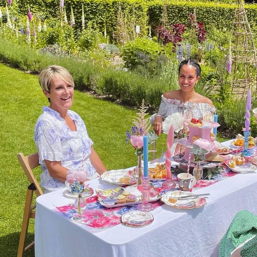 Bloemen Tafelloper Linnen Perfect voor Tea Party