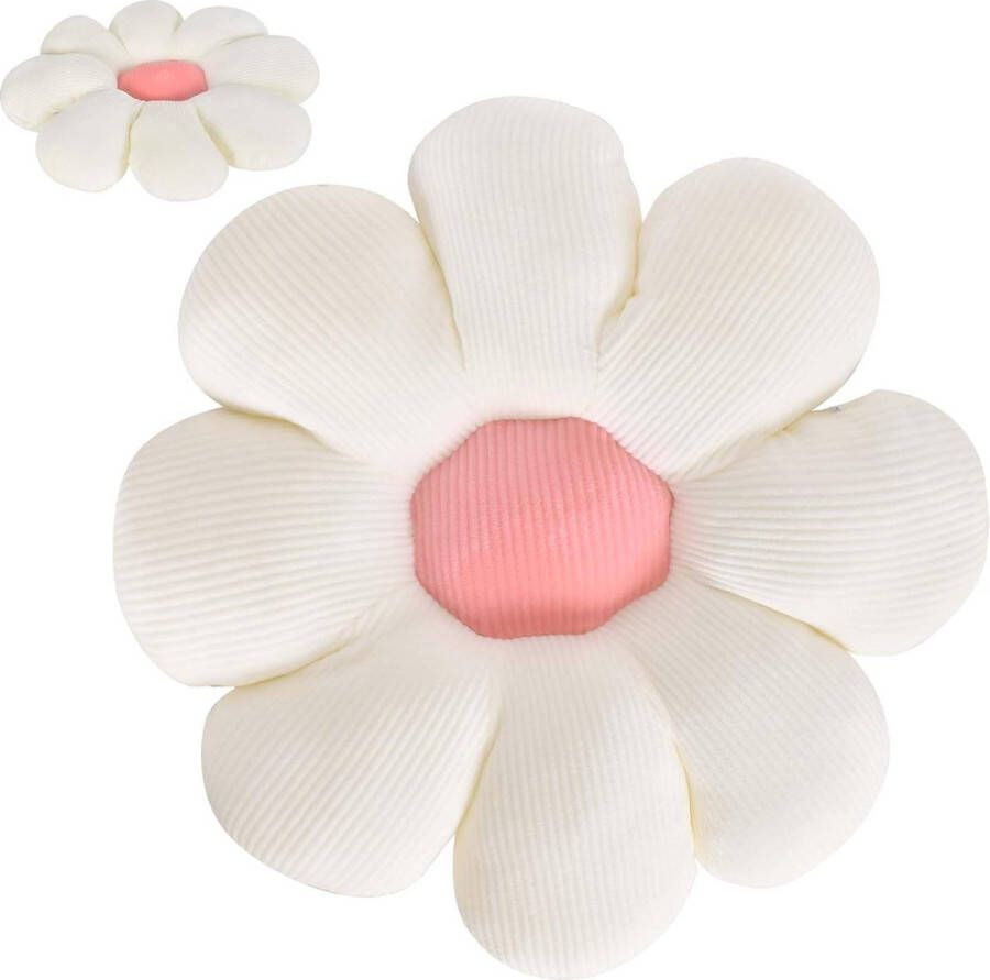 Bloemenvloerkussen 40 x 40 cm bloemenvloerkussen Tatami bloemenvloerkussen voor kinderen zacht pluche kussen met vulling decoratieve kussenhoes katoen zitkussen bureaustoel schattig