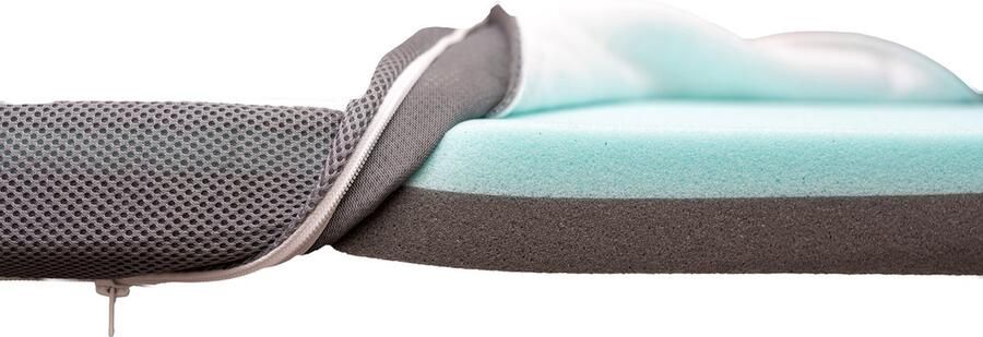 Blue Gel Memory Foam Twee Hardheden Matras Topper Topmatras 6 cm Dikte Ademend Wasbaar Hoes 90x200