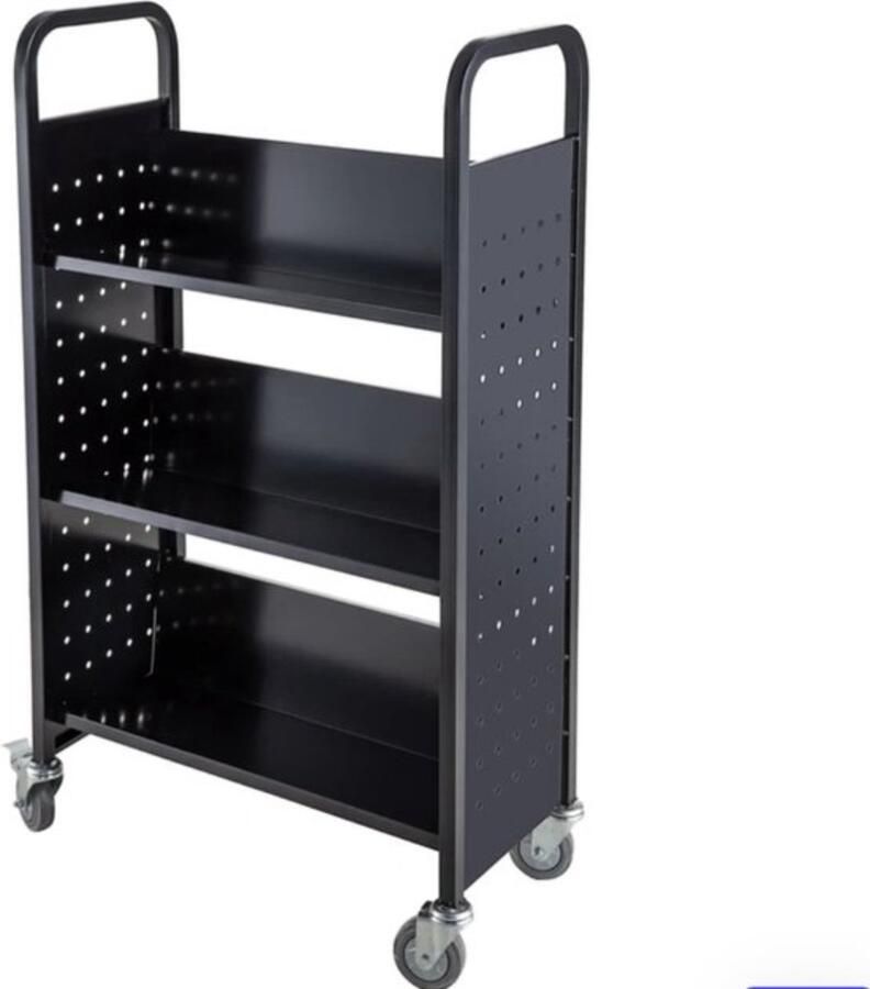 Boekenkar Boekenkast 128.2x35x128.2cm Boekentrolley