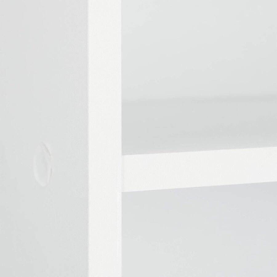 Boekenkast 4 vakken modern design geschikt voor woonkamer 1 stuk wit PB 106x30x23 cm