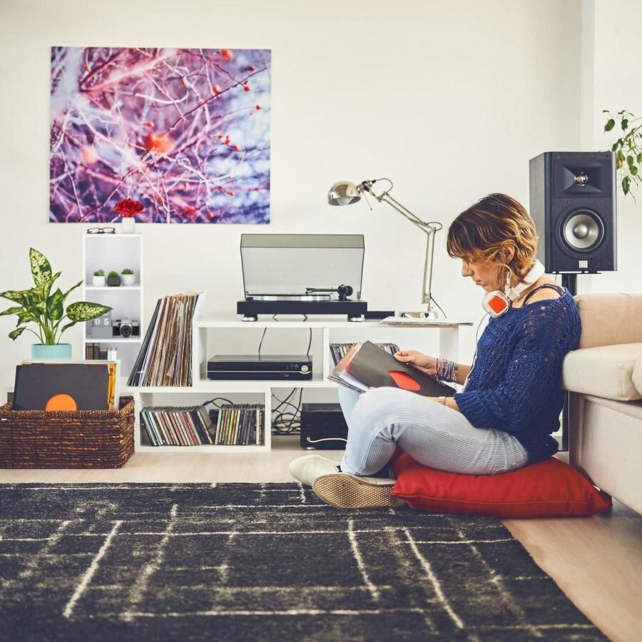 Boekenkast 4 vakken modern design woonkamer smalle open kast PB HxBxD: 106 x 30 x 23 cm wit