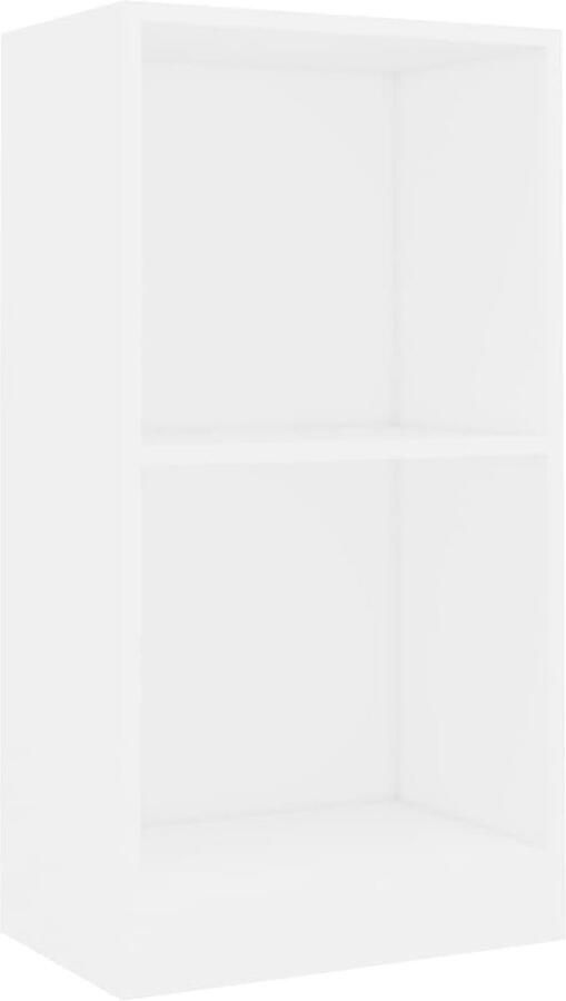 Boekenkast 40x24x75 cm Witte Houten Boekenkast voor Boeken en Opbergruimte